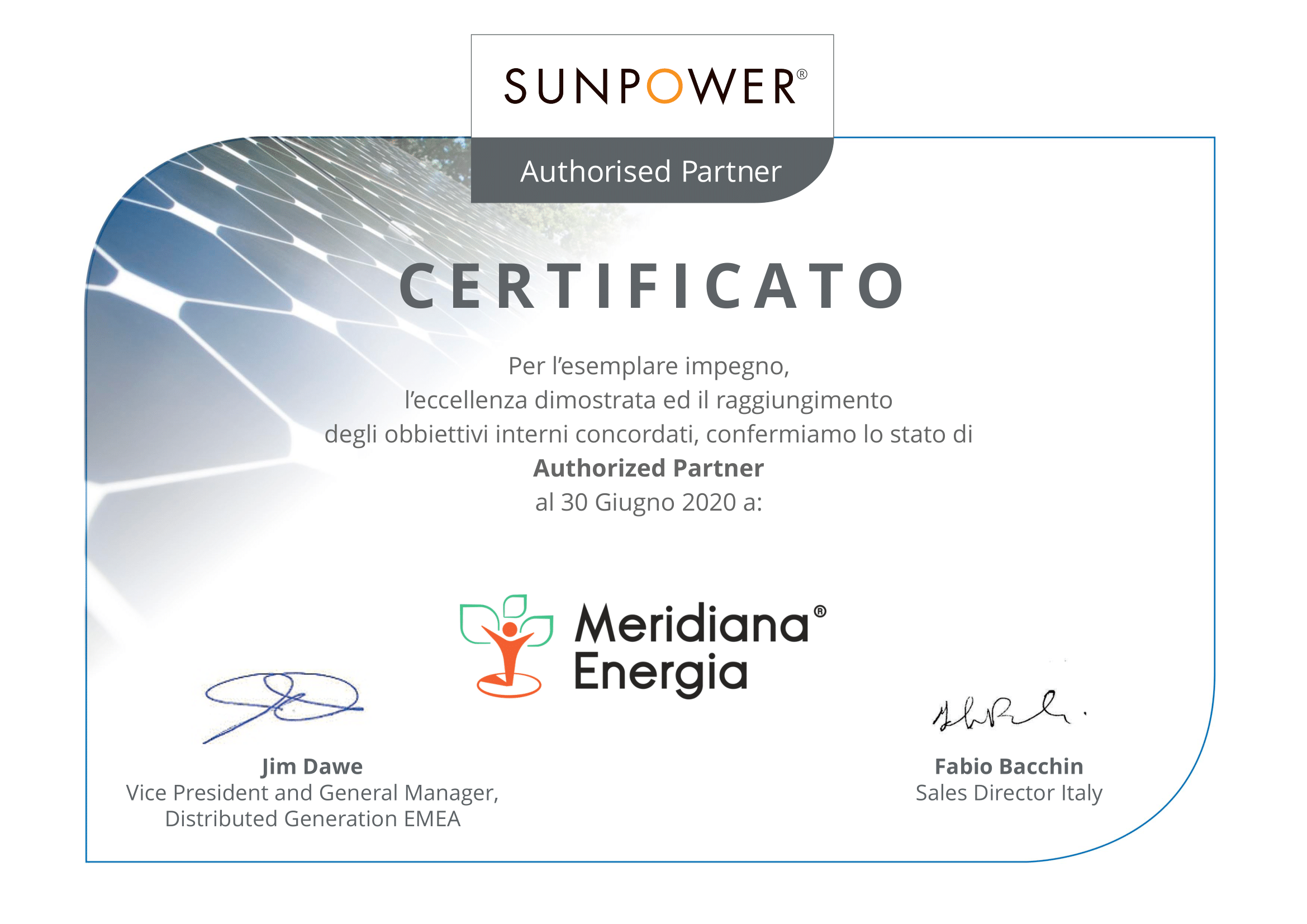Chi Siamo - Sunpower Certificato